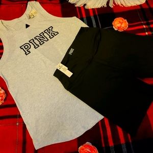 💋SOLD💋Vs PINK Tank Top &Ultimate Shorts Set!